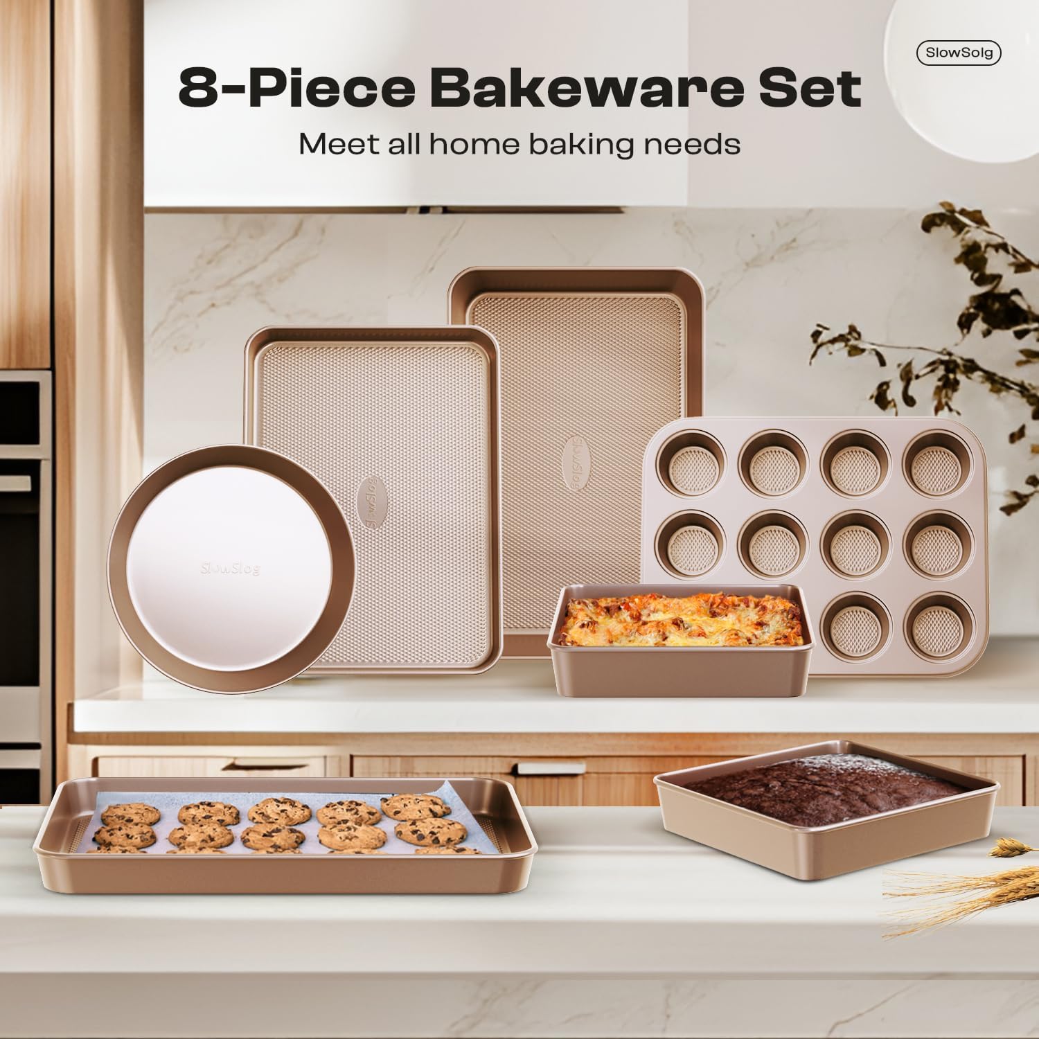 Slow Slog 8-Piece Bakeware Set – A Versatile Addition to Your Kitchen