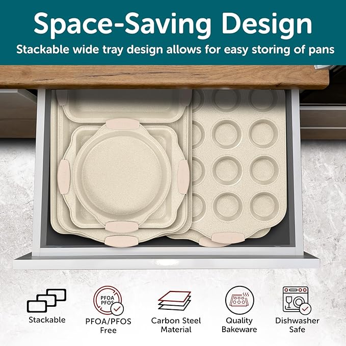 Deluxe 8-Piece Carbon Steel Bakeware Set: Your Perfect Baking Companion